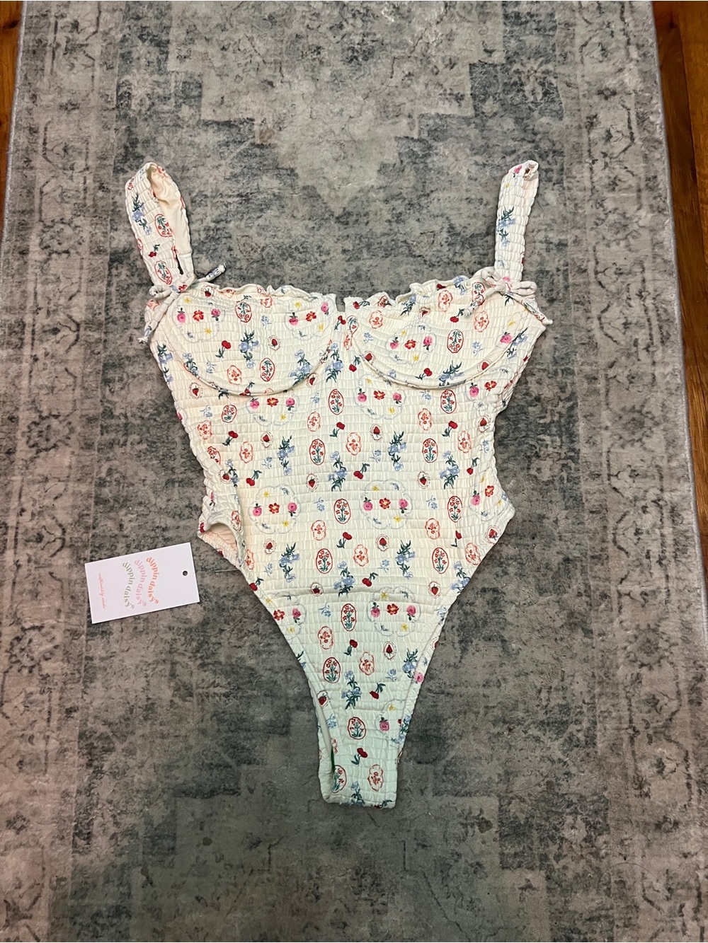 Dippin' Daisy's Cream Floral One-Piece Swimsuit